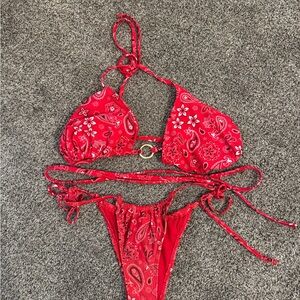 Wild Fable Red Paisley Bikini